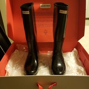 Hunter Women's Original-High Gloss Black Rain Boot